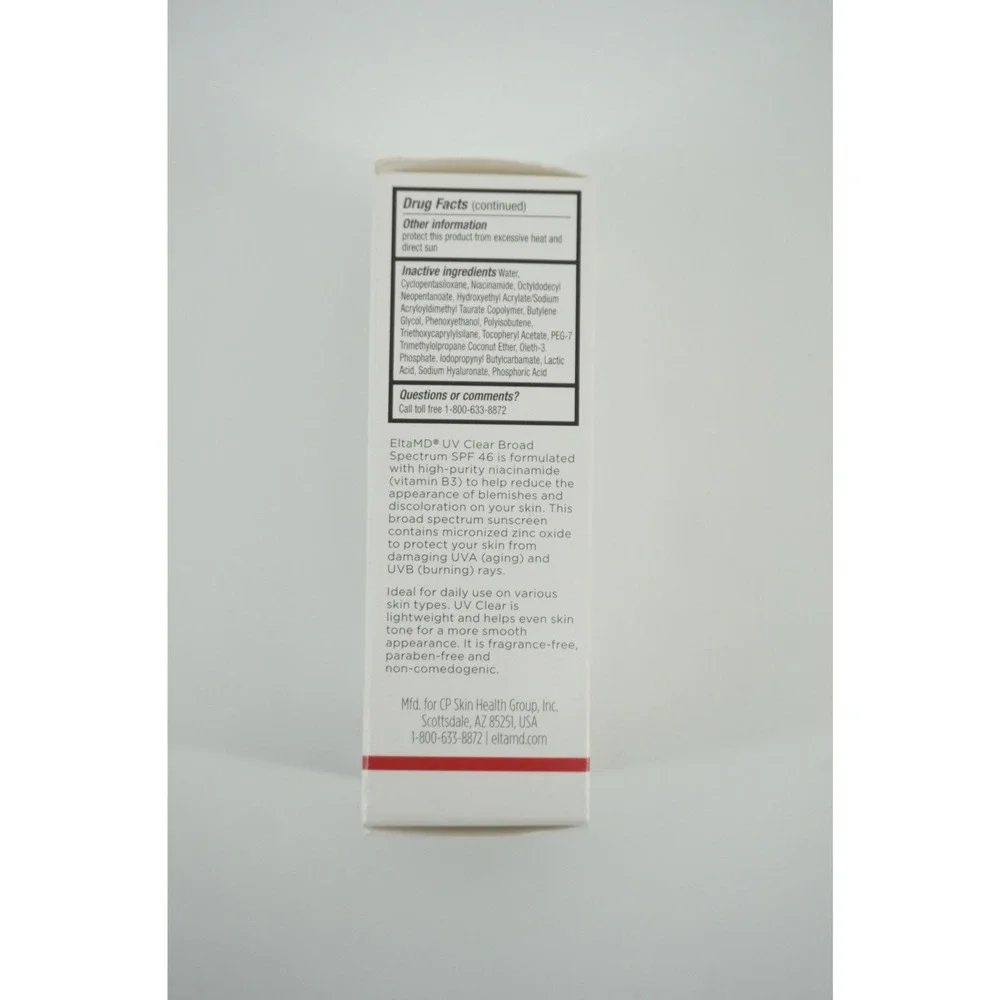 NEW EltaMD UV Clear Facial Sunscreen Broad-Spectrum SPF 46 Niacinamide 1.7oz